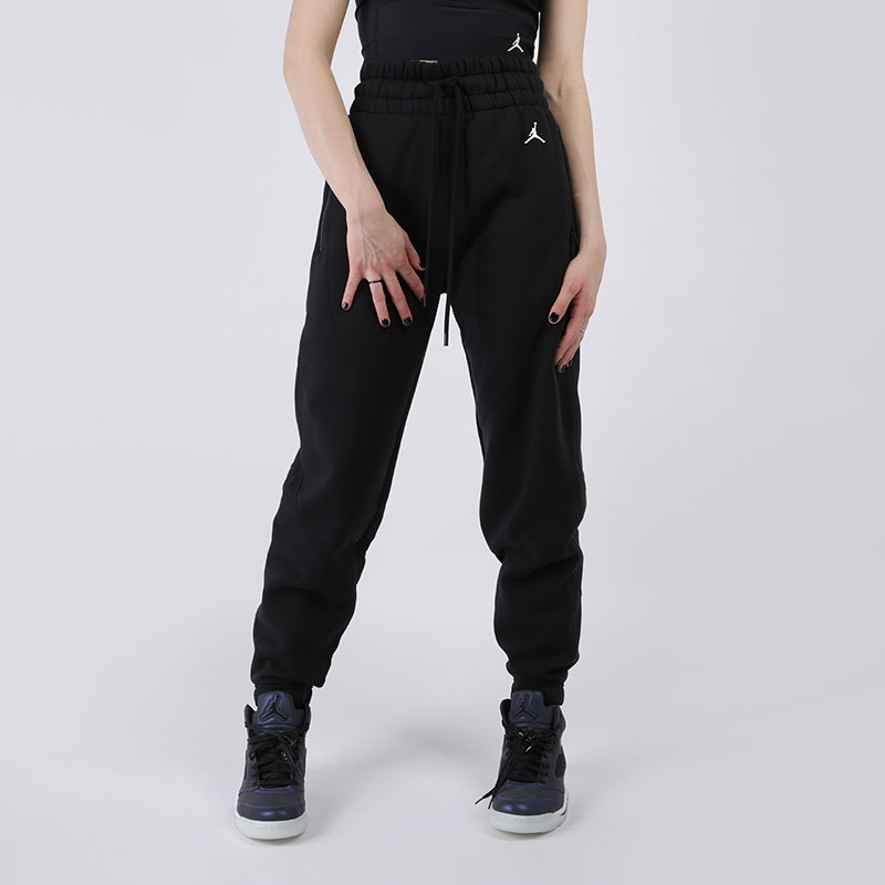 женские черные брюки Jordan Women's Fleece Trousers CQ6673-010 - цена, описание, фото 1